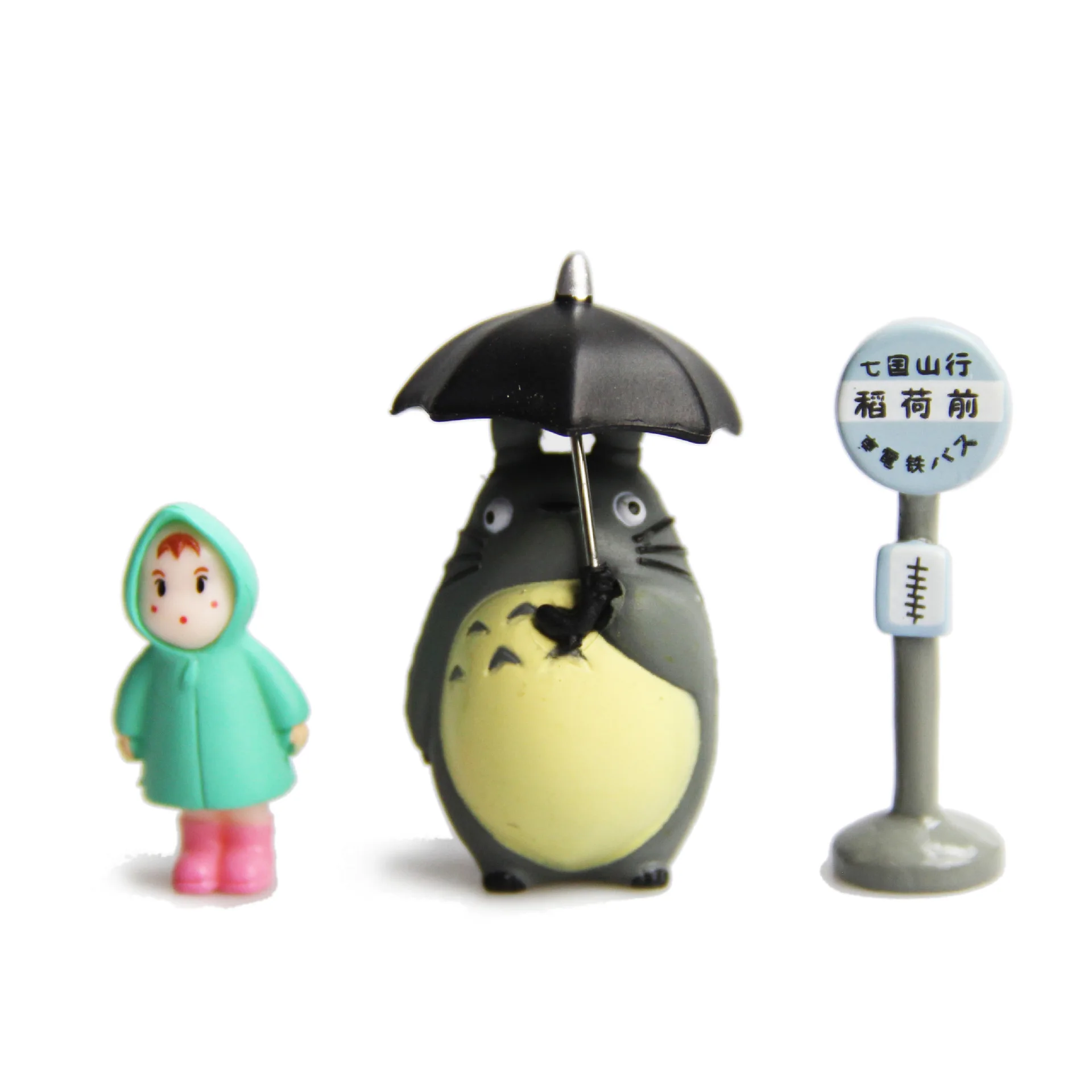 3-5 سنتيمتر 3 قطعة/الوحدة توتورو لطيف فتاة صغيرة صغيرة البلاستيك الحرفية تمثال الديكور مصغرة الجنية حديقة حلية قلادة #3