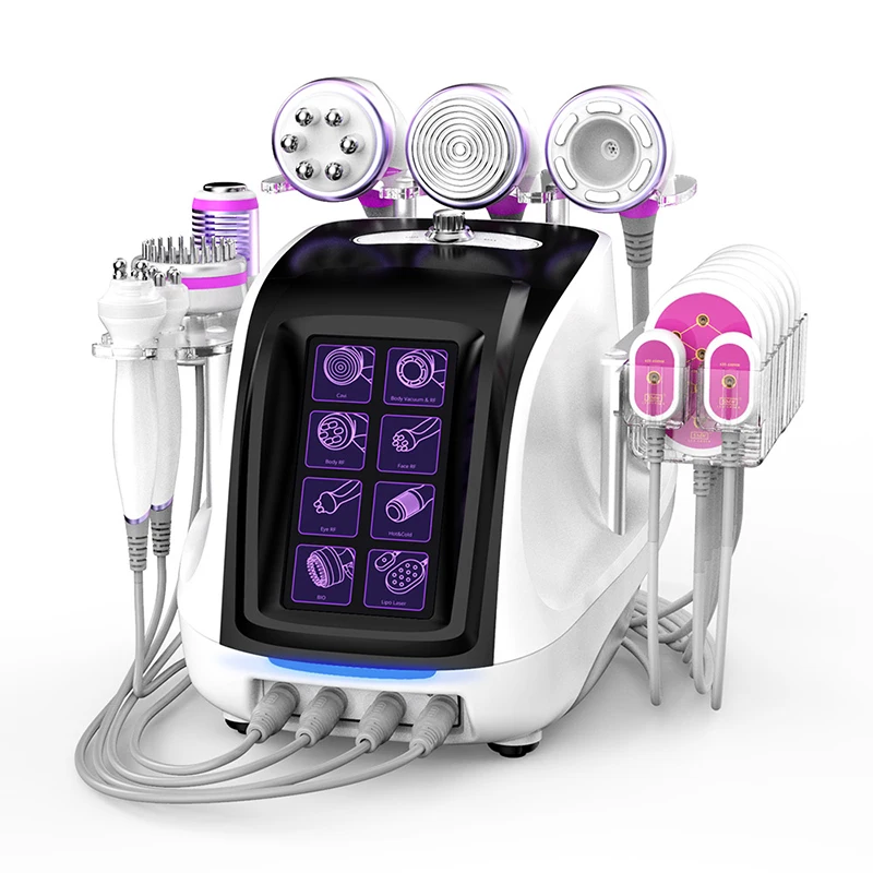 9 in 1 Cavitation Machine 40k Vacuum Slimming Body Weight Loss Cold Hammer PDT Led Face Skin Care Beauty Equipment