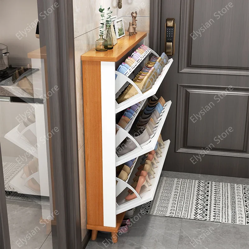 Bench Organizer Shoe Rack Wood Shelf Closet Nordic  Storage  Entrance Armario Para Sapatos Hallway Furniture XF30XP