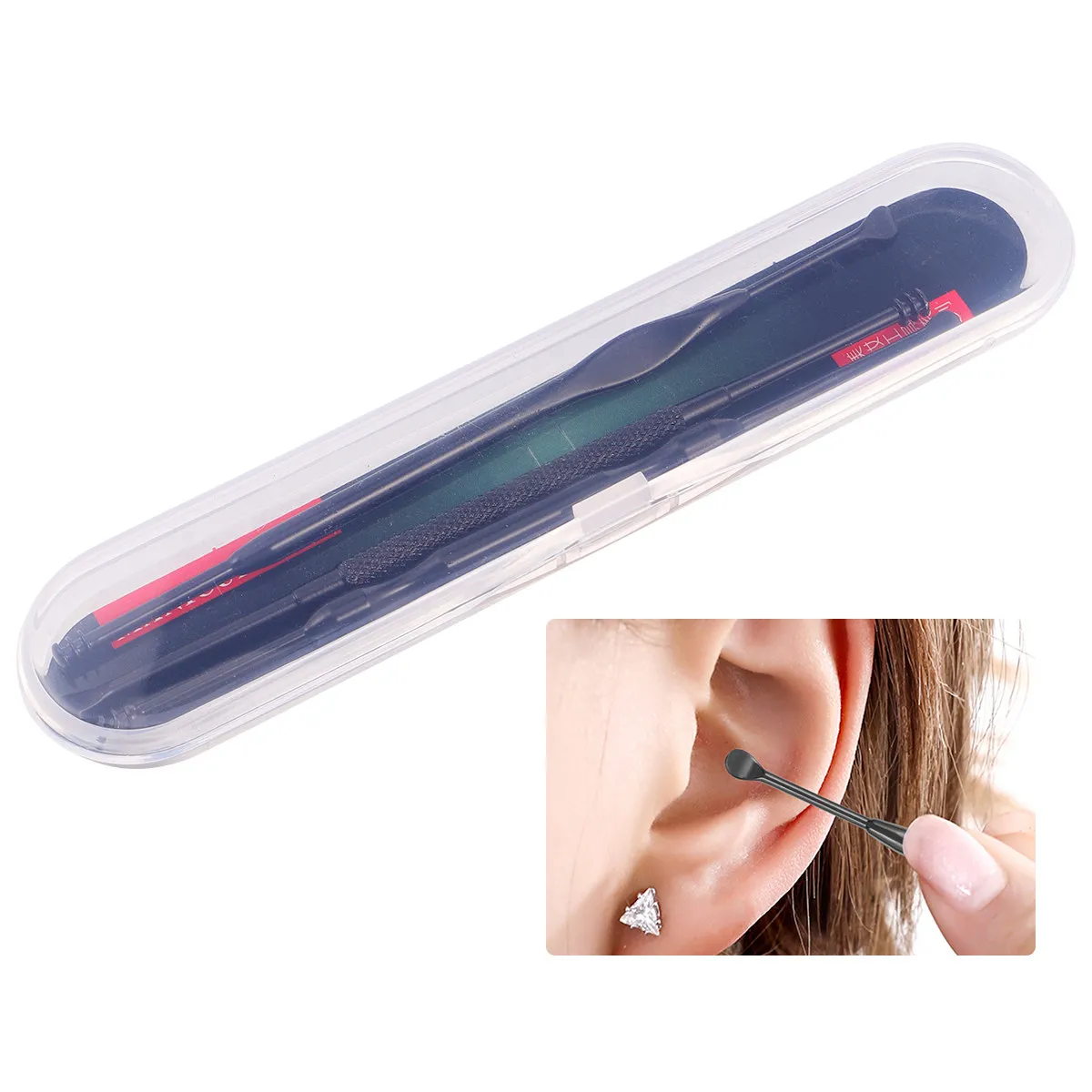 3Pcs Stainless Steel Ear Pick Spoon Set Accurate Earwax Removal Tool with 3 Different Shapes Safe Smooth Surface Ear Canal