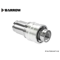 Barrow Water Stop Quick Disconnect QDC Drain Valve Sealing Coupling Female Connector Black Silver Kit, TZKMF-V2