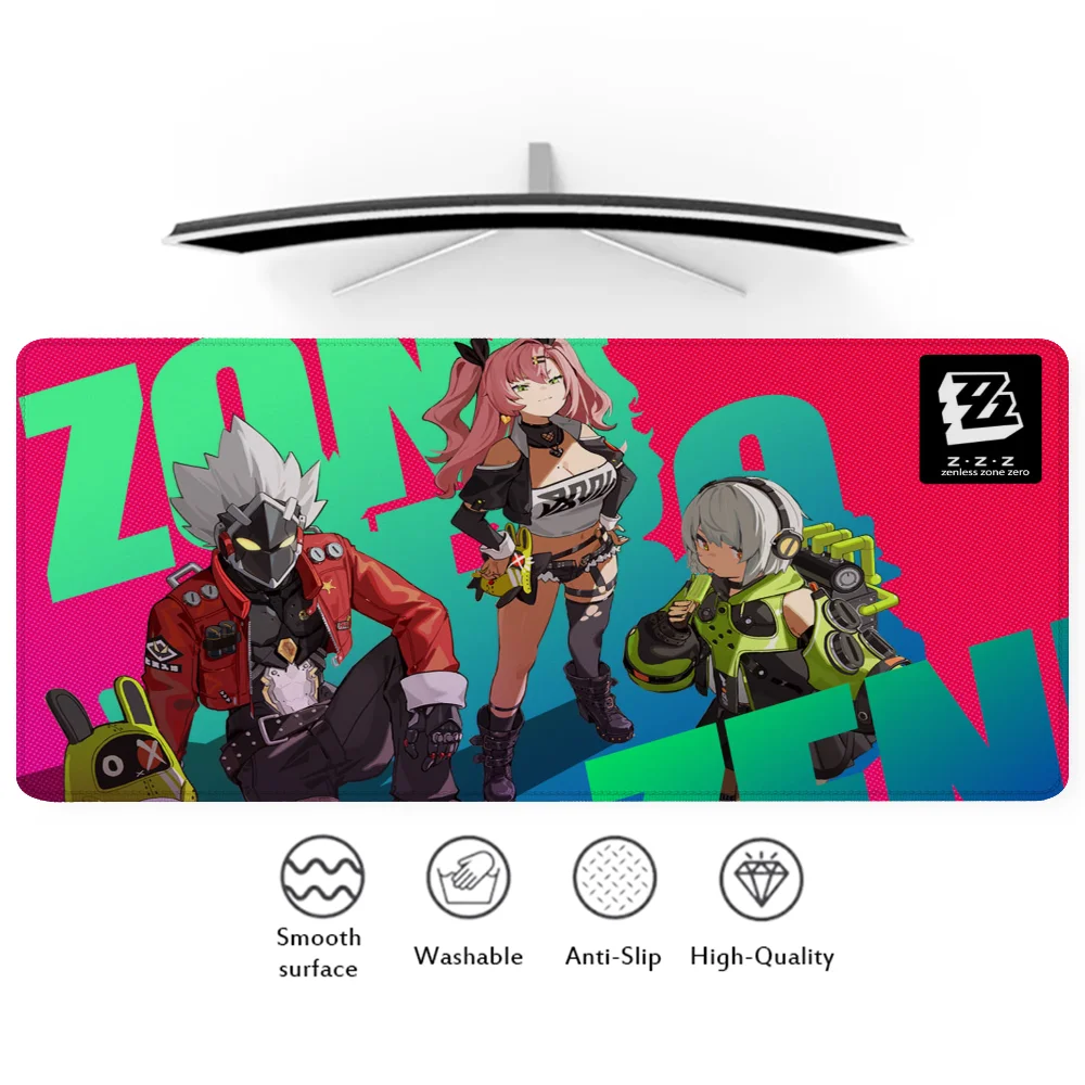 Mouse Pad Big Mousepad Gaming Accessories Gamer Extended Pad Gaming Mats Desk Mat Z-zenless Zone Zero Mouspad Computer Offices