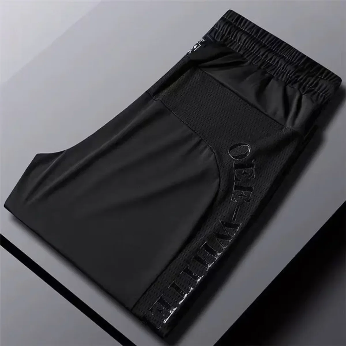 

Summer Men's Pants Loose Breathable Sweat Pants Slacks Pants Male Casual Drawstring Black Trousers Fashion Trend Streetwear