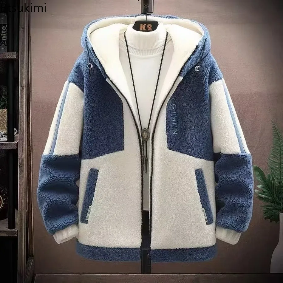 

New 2025 Winter Men's Loose Oversized Hooded Jackets Fashion Streetwear Thickened Jackets Casual Male Clothing Warm Coats M-8XL