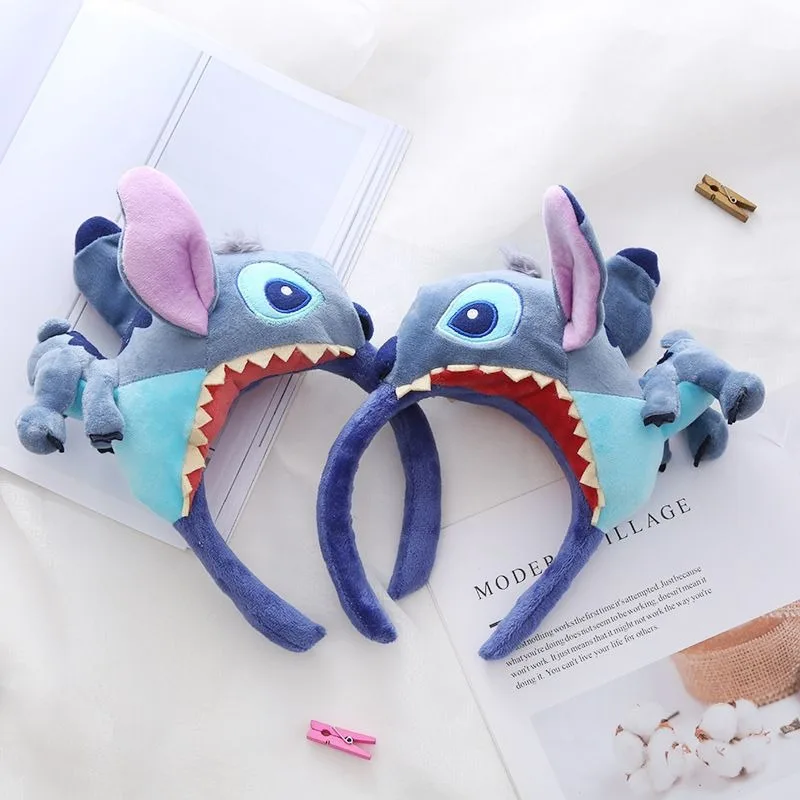 

Disney Stitch Hairband Cartoon Headwear Kawaii Anti Slip Wash Face Skincare Soft Hair Band Funny Party Hair Accessorie Girl Gift