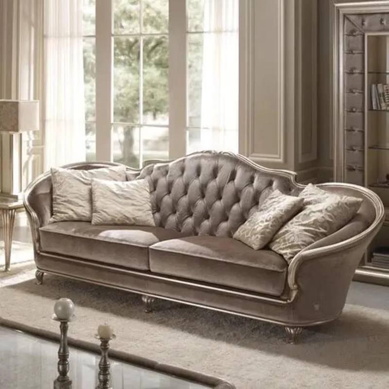 

Living Room Furniture European Modern Luxury Custom Sofa Set Fabric Interior Design High-End Home Furniture Collection