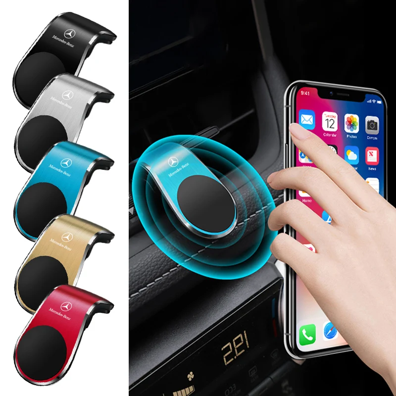 1Pcs Magnetic Car Phone Holder Metal Stand Accessories For Mercedes Benz W203 W204 W206 W220 W210 W169 W222 CLS CLE Class A B C