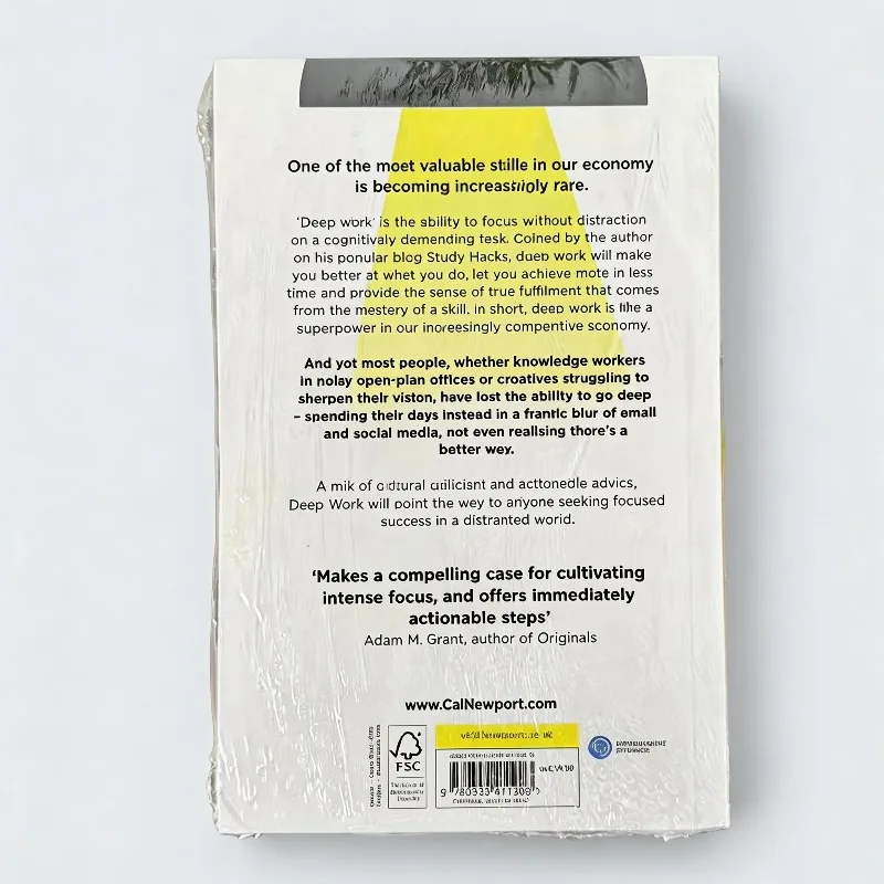 Deep Work : Rules for Focused Success In a Distracted World by Cal Newport Self Help Book English Books