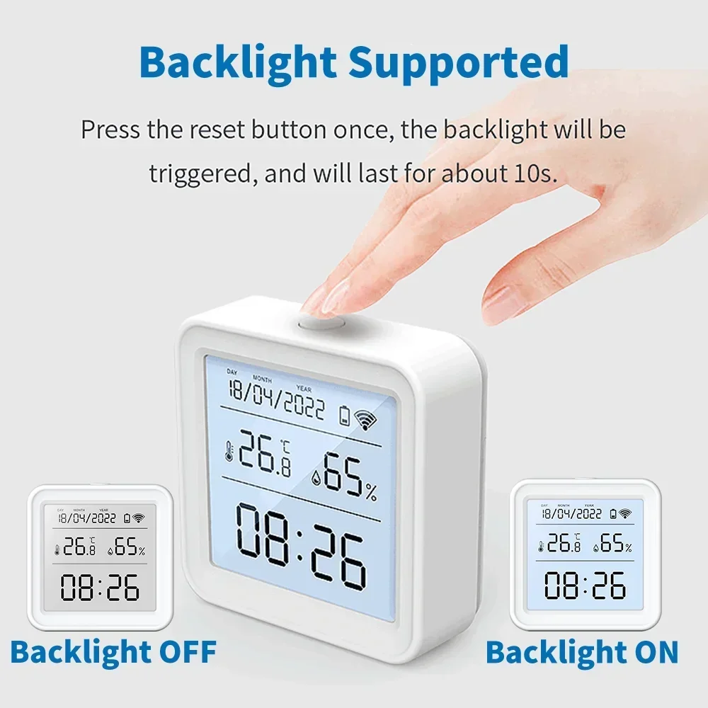 Tuya Zigbee WiFi sensore di umidità della temperatura igrometro termometro rilevatore Smart Life supporto per telecomando Alexa Google Home