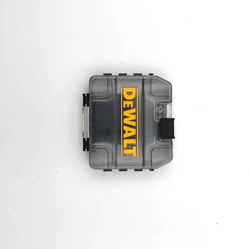 DEWALT TSTAK حافظة صعبة سوداء صغيرة قابلة للتكديس للإزالة آمنة الغبار لقمة ثقب اكسسوارات 74*67*17 مللي متر صندوق أدوات التخزين 1 قطعة