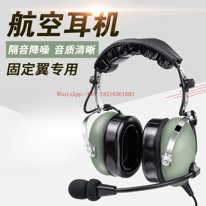 Military Enthusiast Aviation Noise Cancelling Headphones 172 Pilot Headset