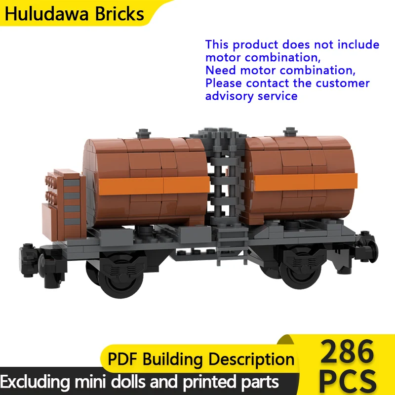

City Car Model MOC Building Bricks Railway Barrel Tank Car Modular Technology Gifts Holiday Assemble Children Toys Suit