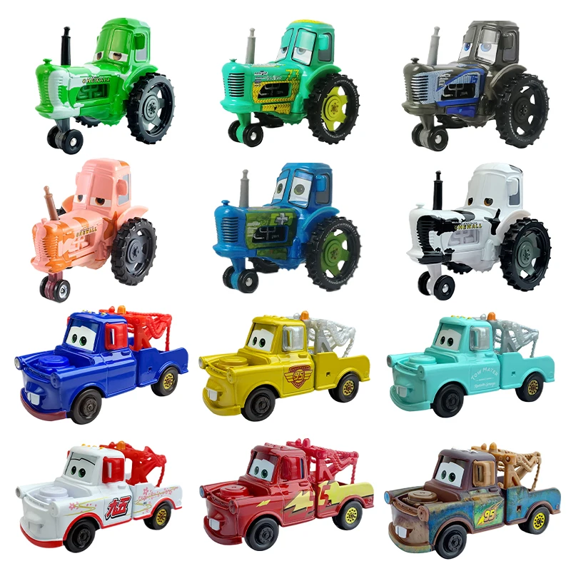 Cars 2 Disney Pixar Racer 3 mini Original Collect Mater Miss Fritter Lightning Mcqueen Guido Luigi Frank Sheriff Child Toy Gift