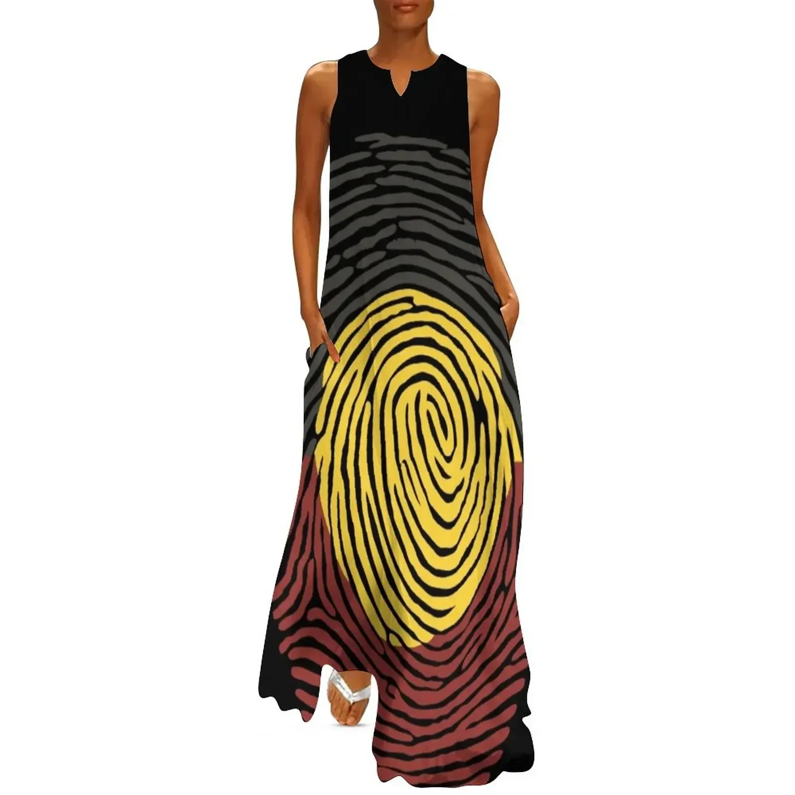 

Aboriginal Basic DNA Long Dress Dress woman long sleeve dresses elegant chic women dresses promotion Woman clothing Dress
