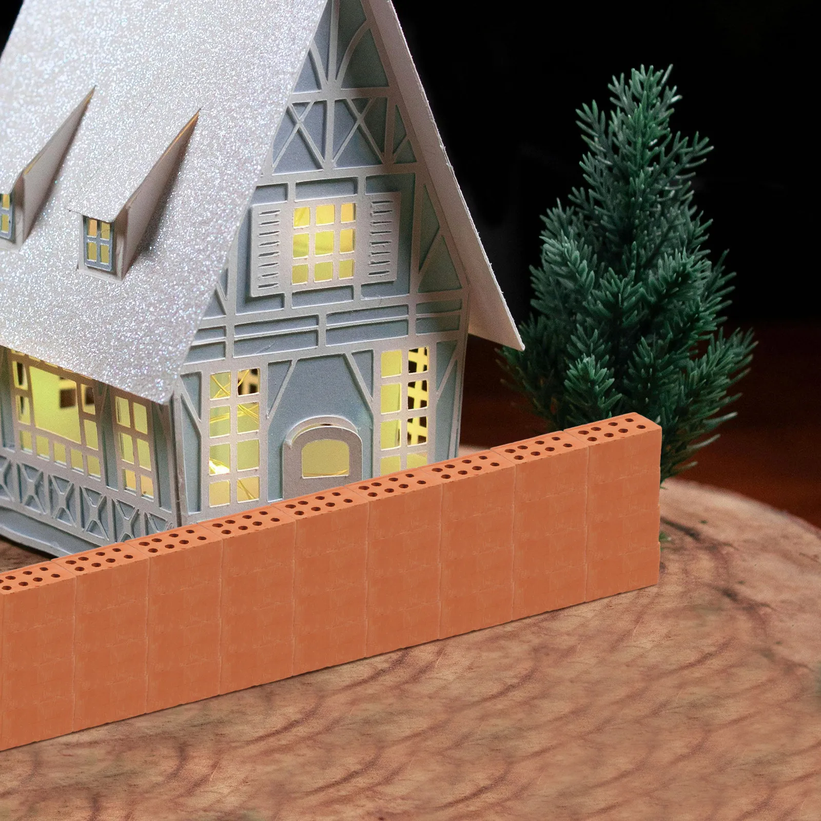 

50Pcs Miniature Brick Blocks Realistic Fake Bricks for DIY Micro Landscape Garden Craft Accessories Architectural