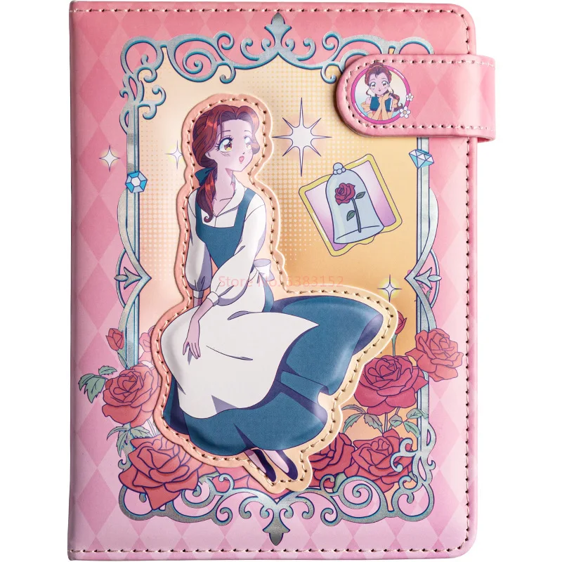 A5 Genuine Princess Handbook Princess Family Image PU Magnetic Buckle Notebook Cute Girl Heart Handbook Children\'s Gift