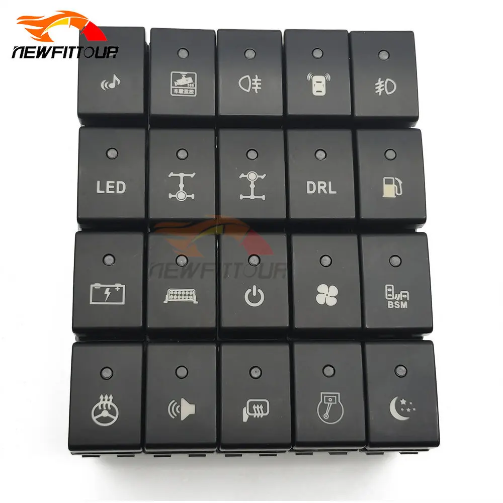 

1 шт., 4 провода, Автомобильный светодиодный светильник, радар, переключатель включения и выключения питания, кнопка для Suzuki Jimny 2007-2015, 12 В постоянного тока