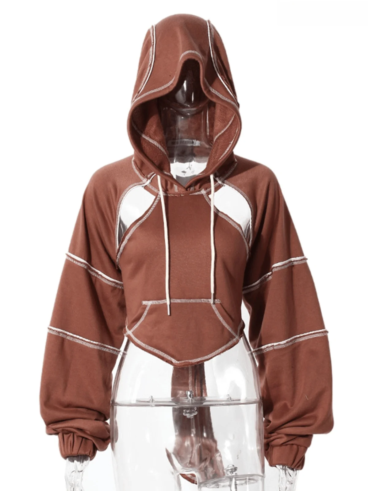 

Весна 2025: Модная женская укороченная толстовка в стиле хип-хоп с цветными блоками и контрастной строчкой, многослойная рубашка с длинными рукавами, топ в уличном стиле из хлопка