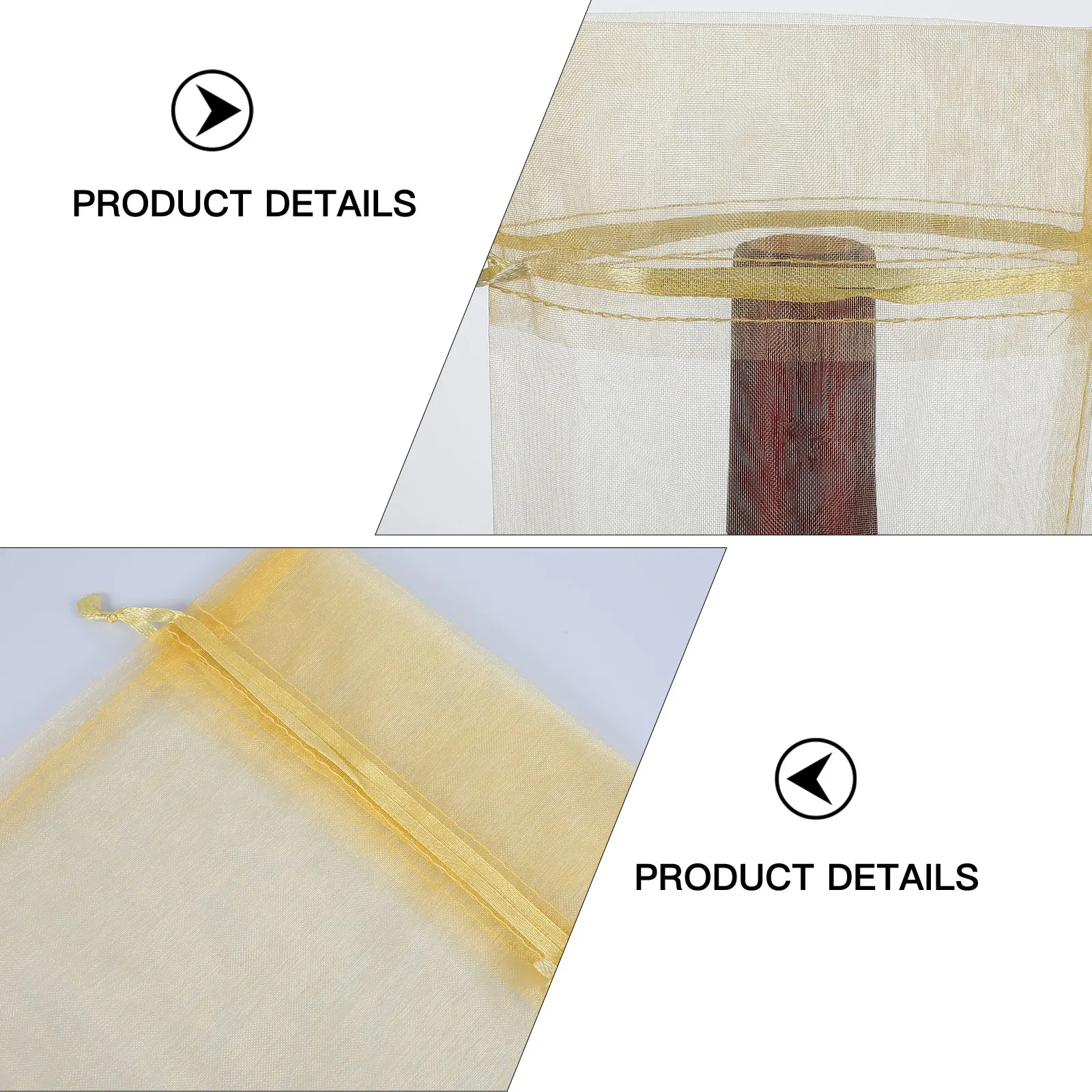 

20 pcs Golden Small Portable Gift Sachet Wine Bag Protective Covers Wine Bottle Decor Bottle Pouch for Party Decor