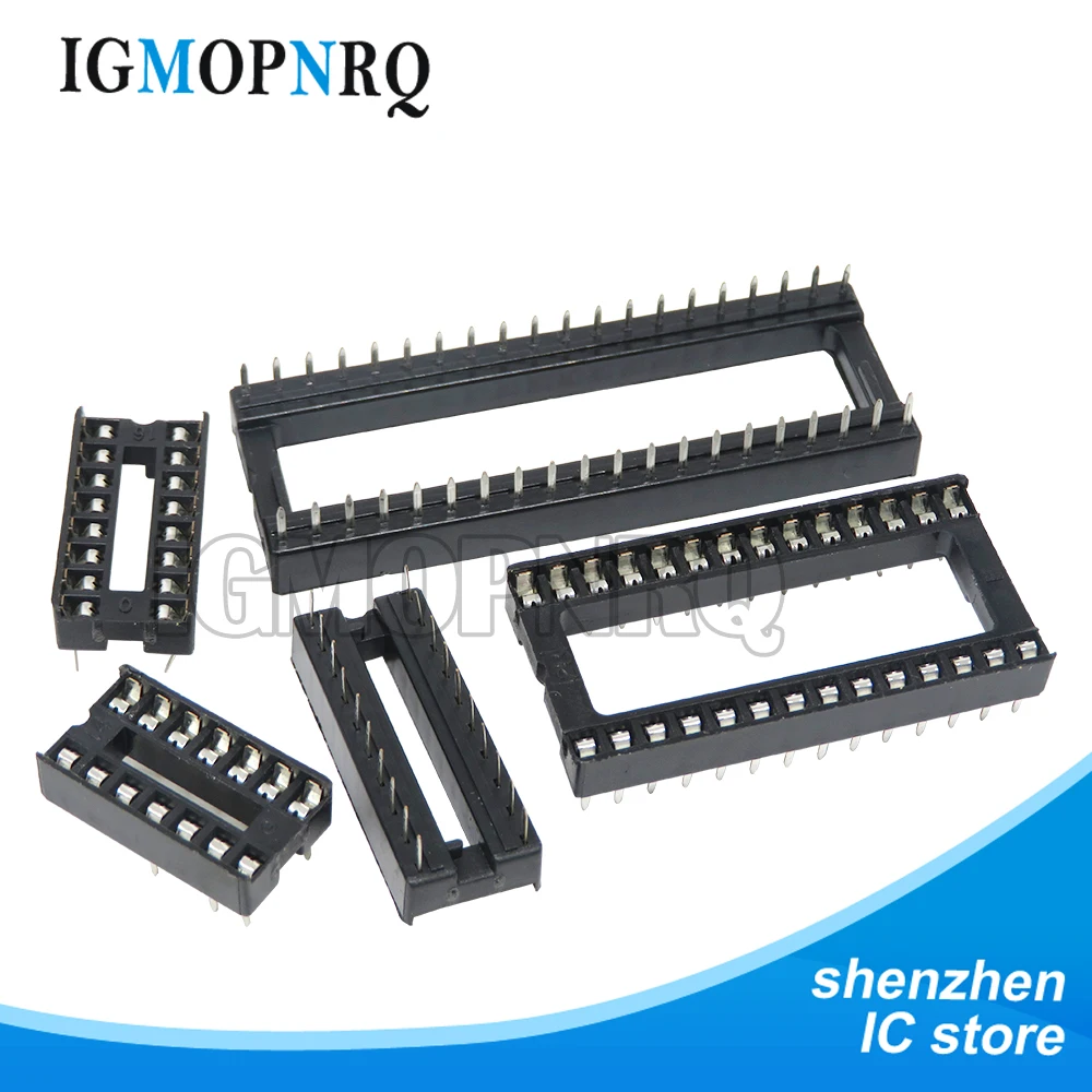 10PCS IC Sockets DIP6 DIP8 DIP14 DIP16 DIP18 DIP20 DIP28 pins Connector DIP Socket 6 8 14 16 18 20 24 28 pin