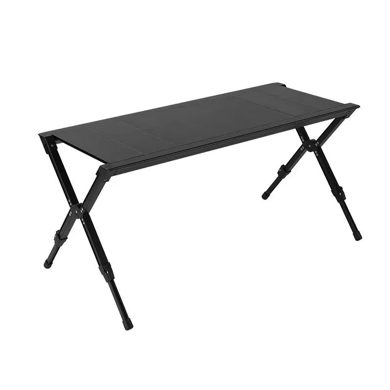 Outdoor Tactical 4-Unit Folding Portable Aluminum Alloy Picnic Table Modern Multi-Function Lifting Table for Camping Exterior