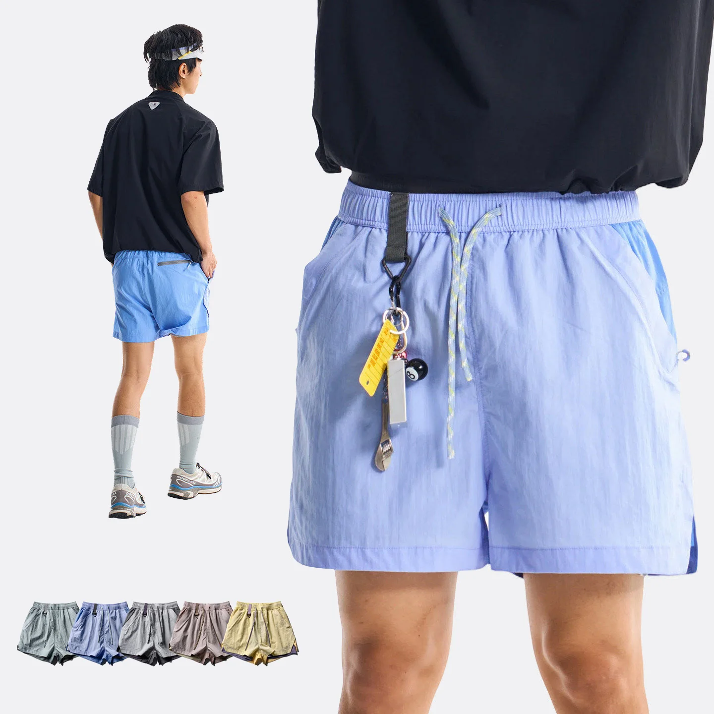 Running Fitness Shorts Men Women Summer Outdoor Sports Hiking Lightweight Quick Dry Shorts Streetwear City Walk Short Pant