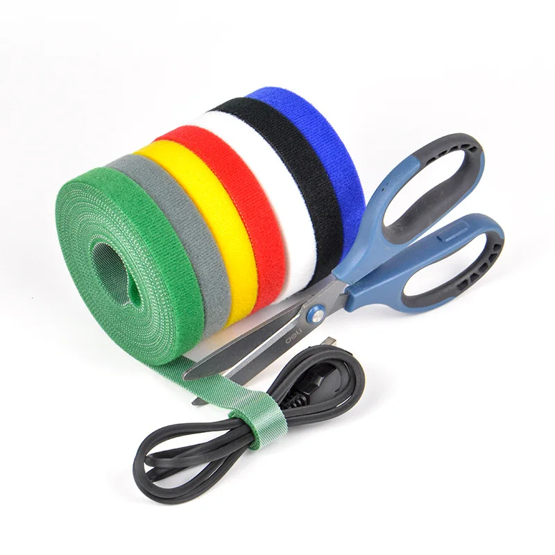 Zurück Zu 10mm 15mm 20mm Reusable Sticke Strap Tie Haken Schleife Kabelbinder DIY Home Küche nylon Verschluss Kabel Krawatten Zubehör