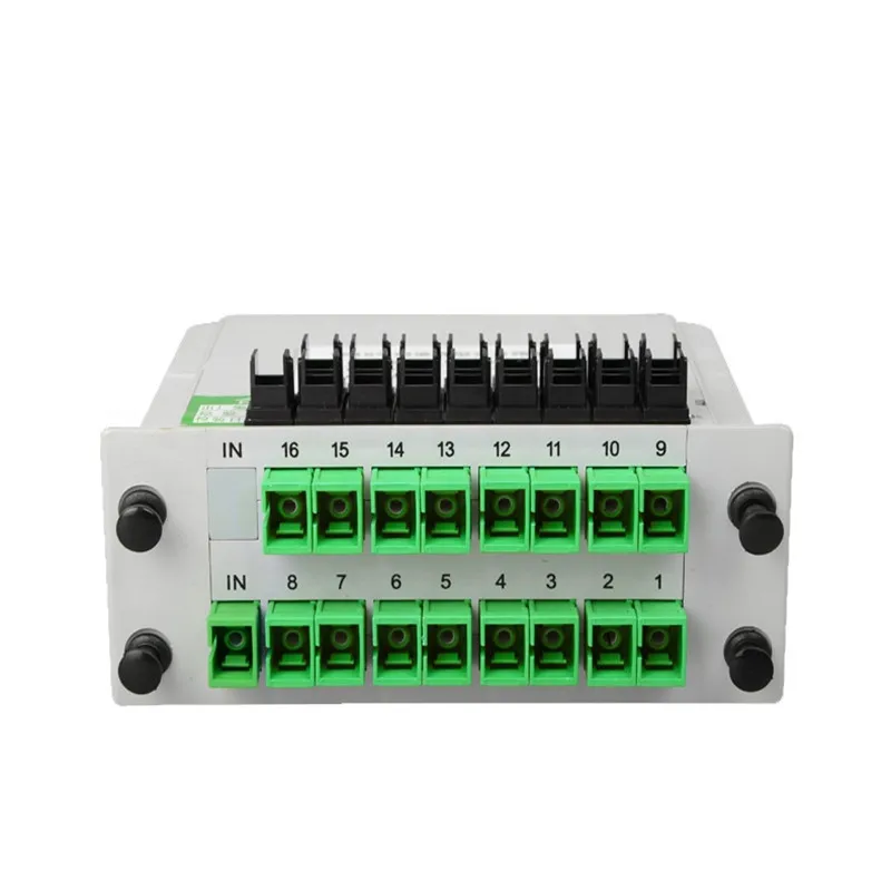 

5 Pcs Fiber Optic PLC Splitter 1*16 Optical SC/UPC/APC Box Type Insert Distribution Connector