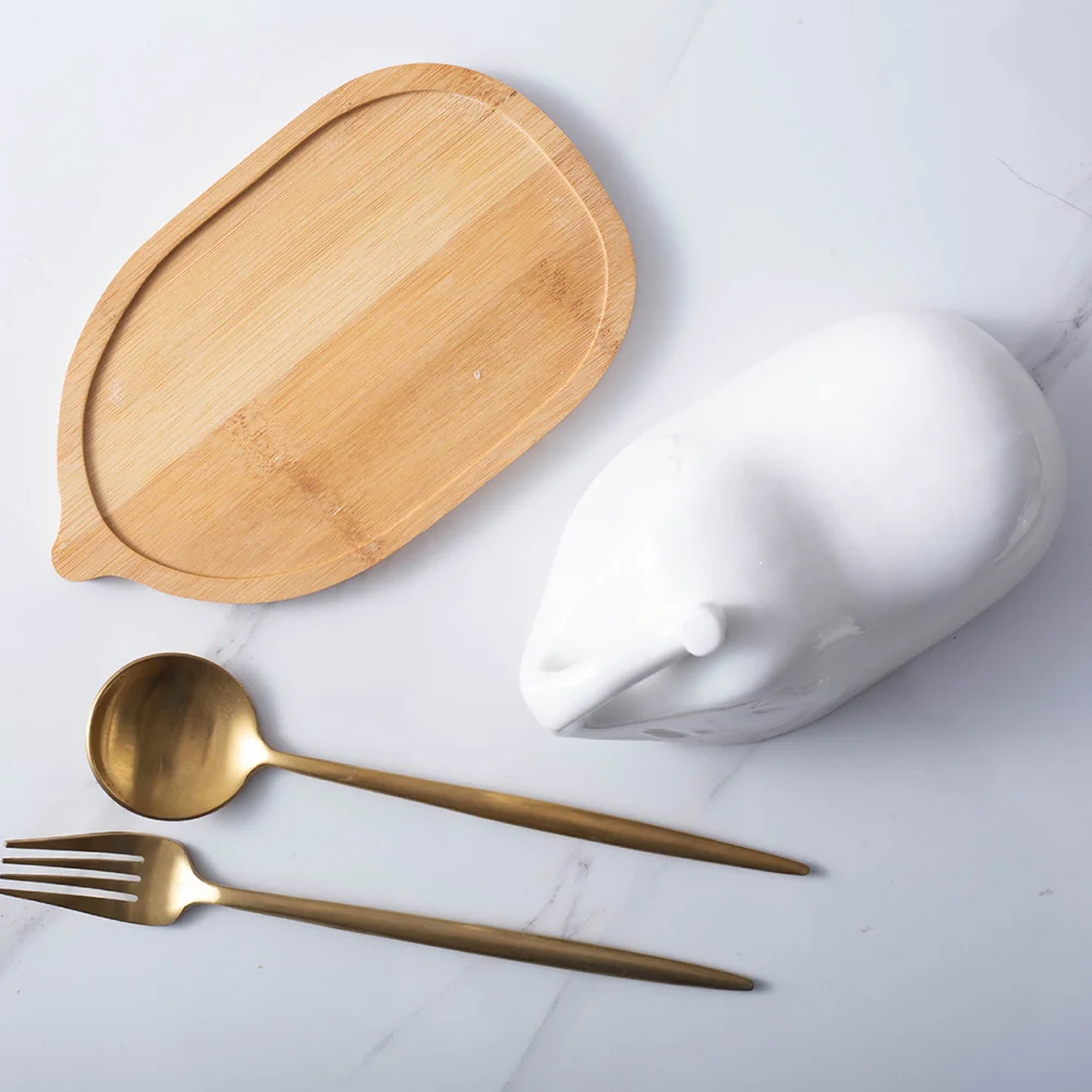 

Elephant Shape Ceramic Butter Dish For Birthday Party Hotel Home Use Flatware Tableware Kitchen Bar Supplies