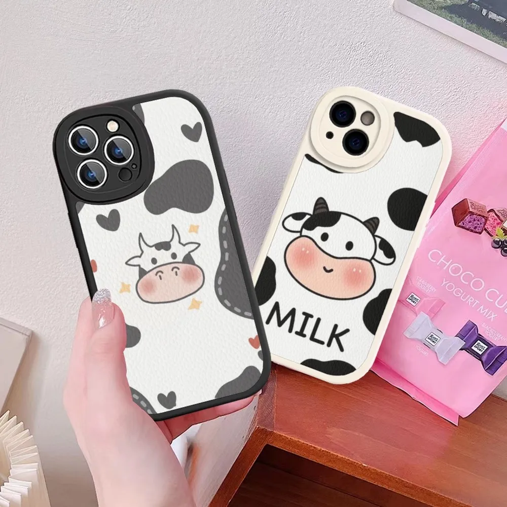 Dairy Cattle Cow Speckle Phone Case Hard Leather For IPhone 14 13 12 Mini 11 14 Pro Max Xs X Xr 7 8 Plus 6 6s