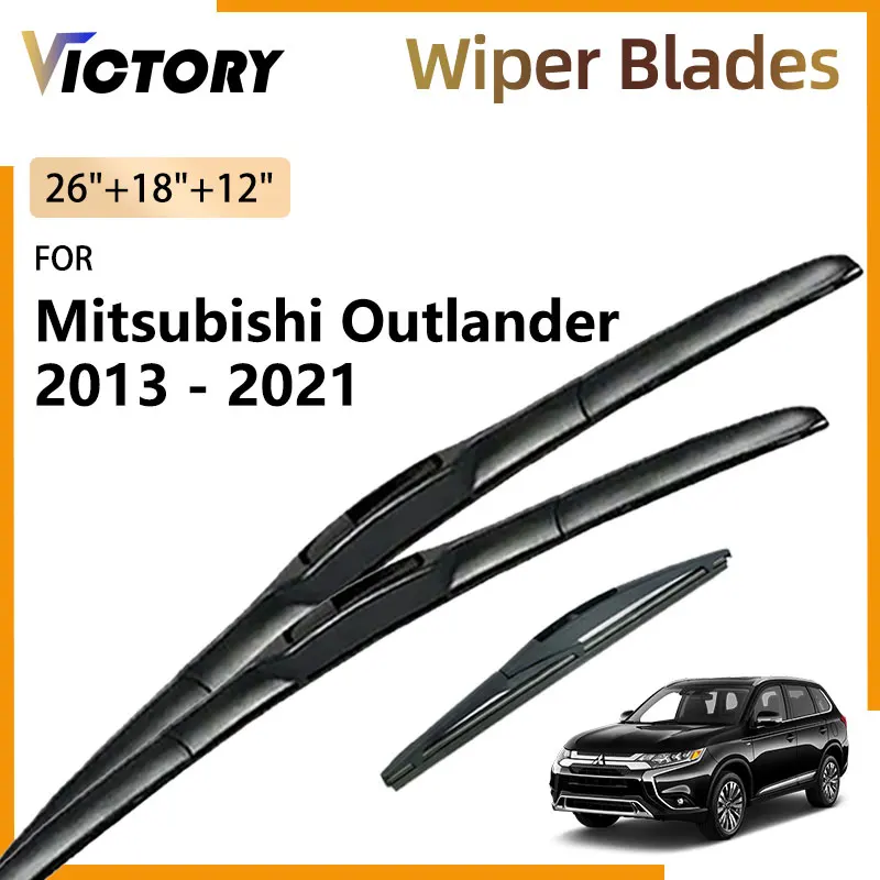 

Front Rear Wiper Blades For Mitsubishi Outlander ZK PHEV 2013 - 2021 2020 2019 2018 2017 2016 2015 2014 Car Window Brushes Parts