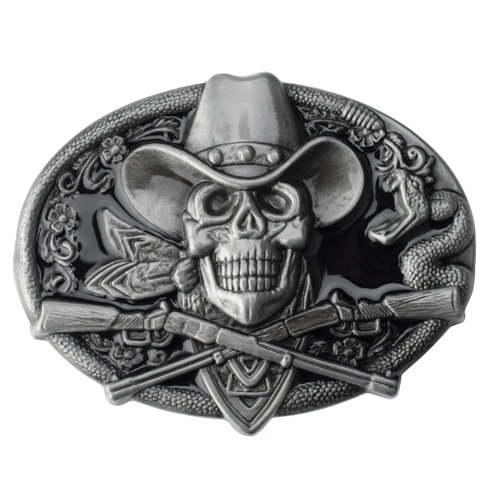 Western Skull Alloy Belt Buckle Cowboy