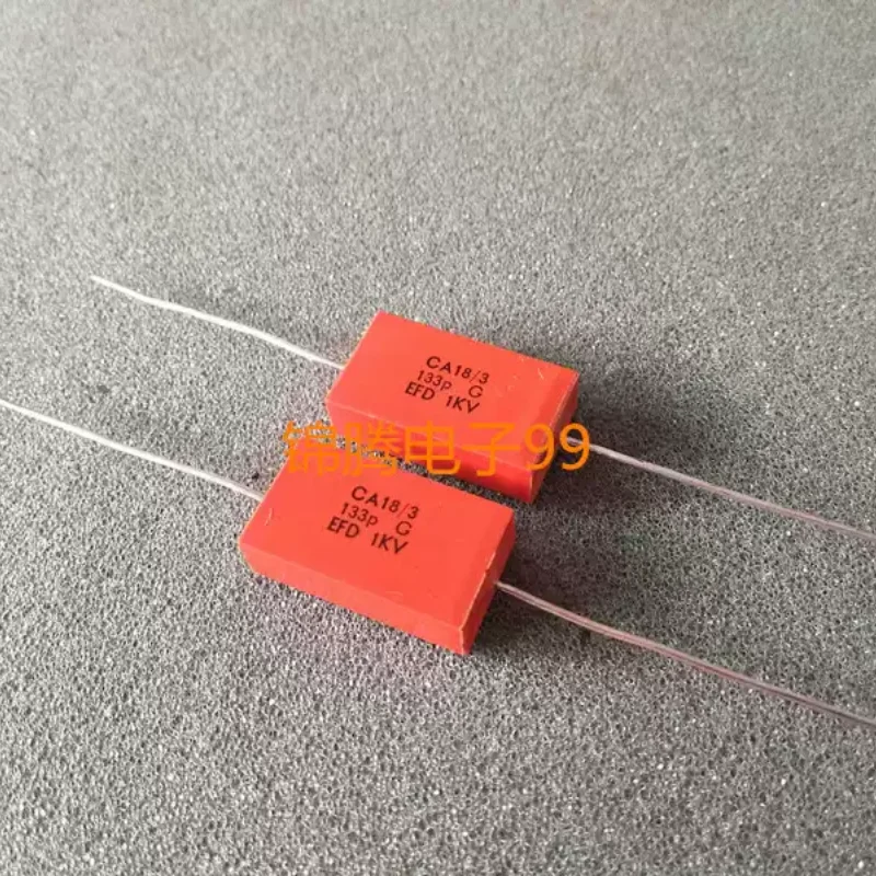 10-100pcs French EFD CA18 series 133pf 1000v antique electric wood shell capacitor axial infinite film capacitor