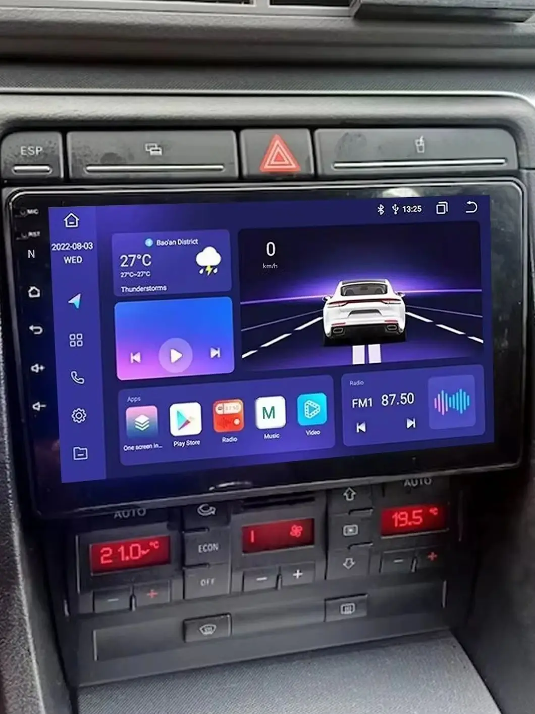 ESSGOO 9-Zoll Android 15 Autoradio mit 2+16G/4+64G/4+128G Speicher für AUDI A4 S4 RS4 8E 8F B7 SEAT EXEO RNS-E, Kabelloses Carplay, Android Auto, GPS-Navigation, RDS, FM, WLAN, Bluetooth, Mirror Link,