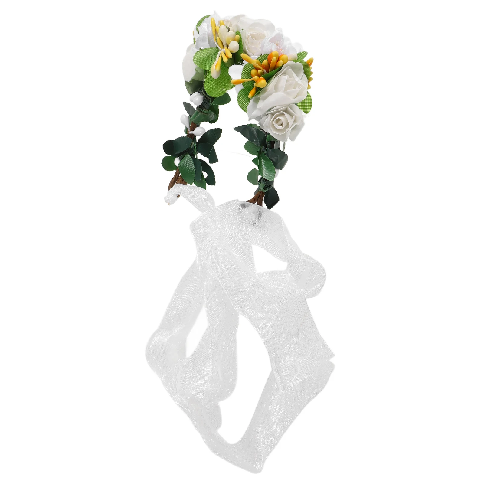 

3pcs Cat Headwear Puppy Collar Dog Flower Costume Pet Flower Headband Reusable Safe Comfortable Birthday Wedding Photoshoot