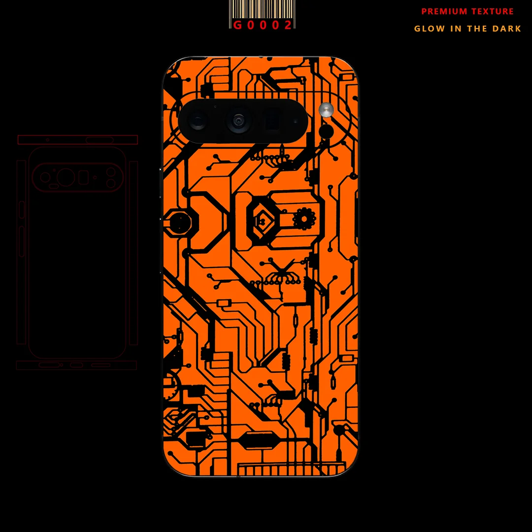 ملصق جلد خلفي مضيء لهاتف جوجل بيكسل 10 9 8 7 برو 8A متوهج في الليل لهاتف جوجل بيكسل 9 برو XL خلفي فليم #3