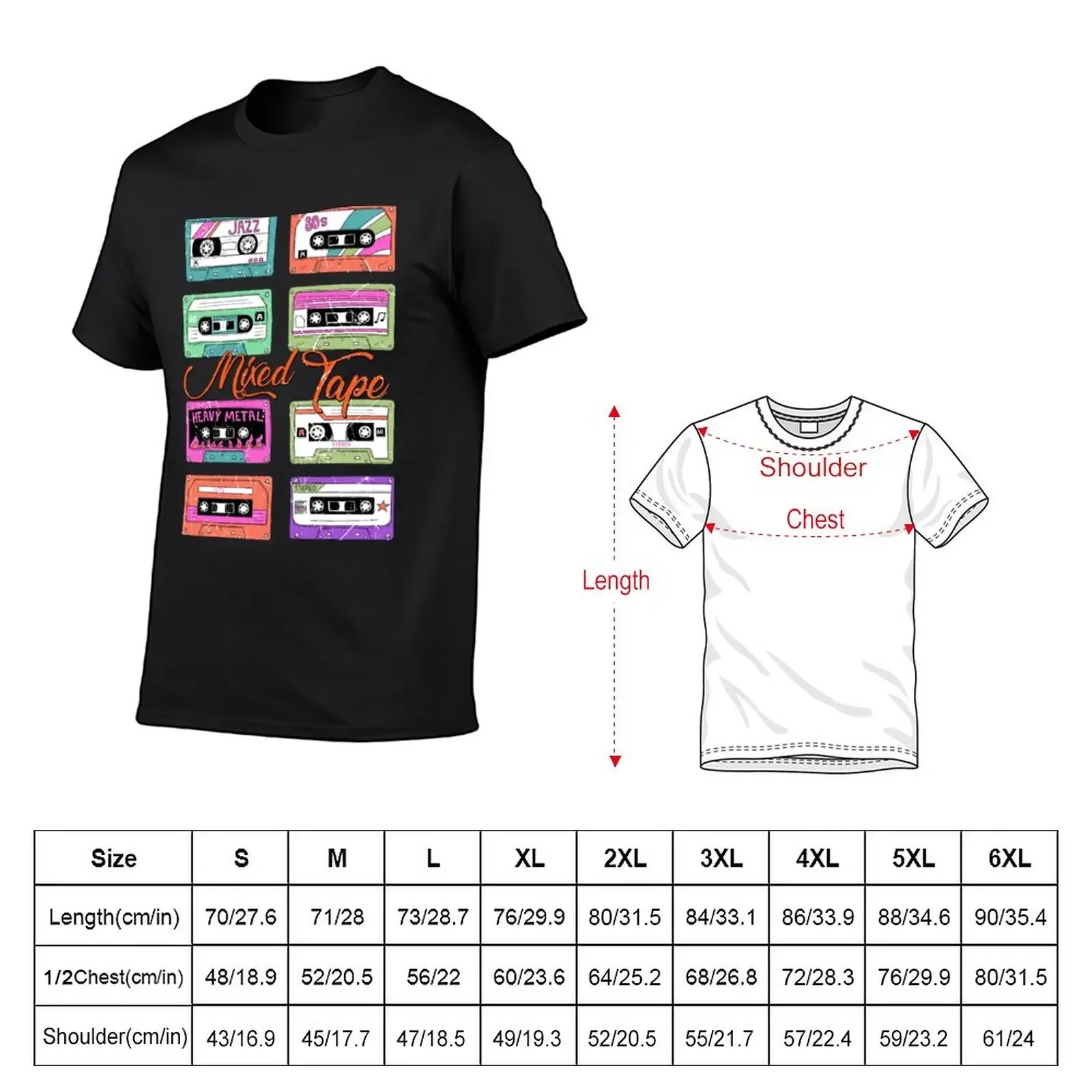 New Mixed Tapes of Mixtapes. Mixtape Retro Vintage. T-Shirt t shirt man oversized t shirt mens graphic t-shirts hip hop