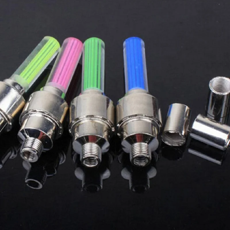 1Pcs LED Neon Flash Light Lamp Bike Car Motor Tire Wheel Valve Sealing Caps