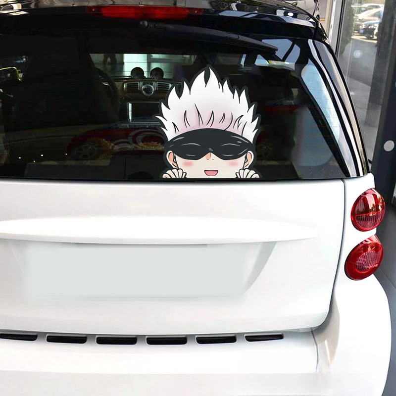 Kawaii Jujutsu Kaisen Anime Car Sticker Itadori Yuji Megumi Satoru Gojo Waterproof Vinyl Car Window Decal Anime Stickers for SUV