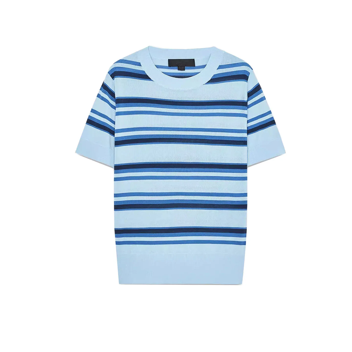 

Осенний новый женский облегающий круглый трикотажный топ в полоску Ne ort Sve Faionable Casual Sle из полиэфирного волокна Batwing Sve