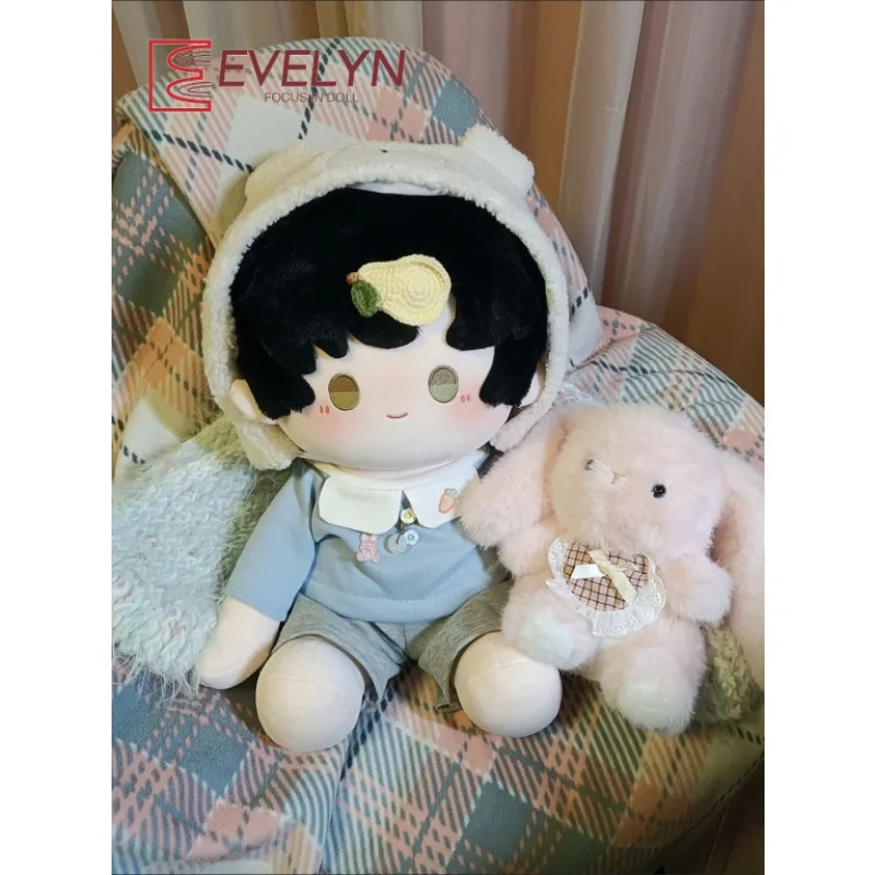 

Evelyn, 40 см, хлопковая сидящая кукла, одежда, плюшевая шапка, волосатая шапка, милая футболка, брюки, шорты, наряд, детский подарок, любовь и глубокое пространство