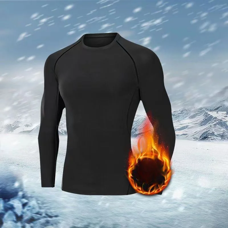 Thermal Base Layer Set for Men with Soft Fleece Lining for Skiing Motorcycle Riding and Cold Climate Activities
