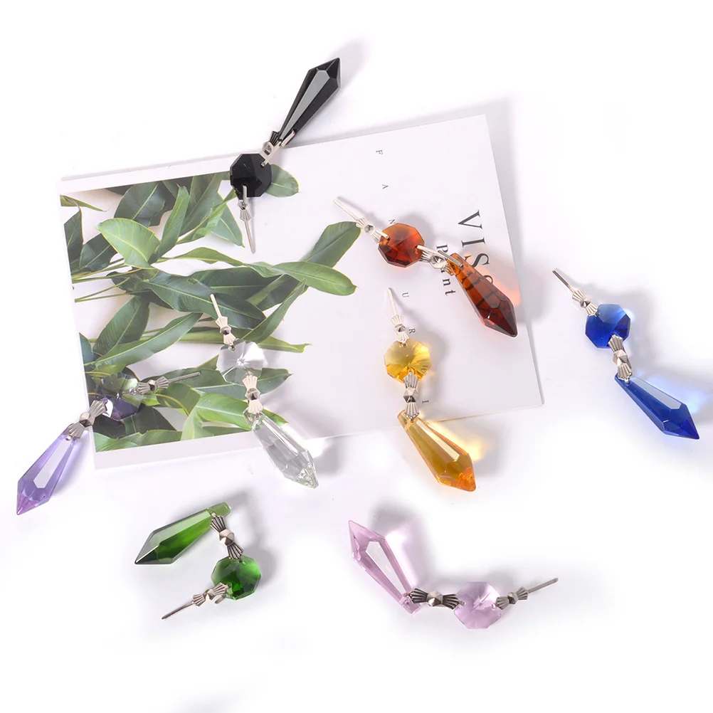 

20Pcs Clear Crystal Drop Ornaments Octagon Glass Beads for Chandelier Curtain DIY Home Wedding Display Chandelier Pendants