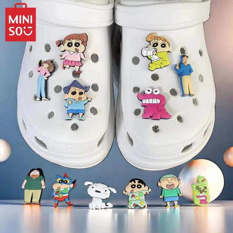 Miniso 1-21Pcs/Set Cartoon Shoe Buckle Wholesale Anime Diy Cool Charms For Kids X-Mas Gifts And Wristband Hole Slipper Decor