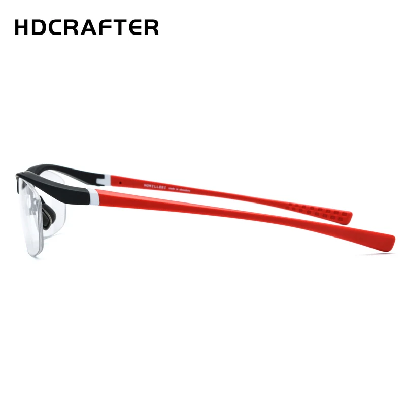 HDCRAFTER NewTR90 Glasses Frame Men Outdoor Sports Ultralight Eyewear Half Frames Myopia Optical Prescription Spectacle