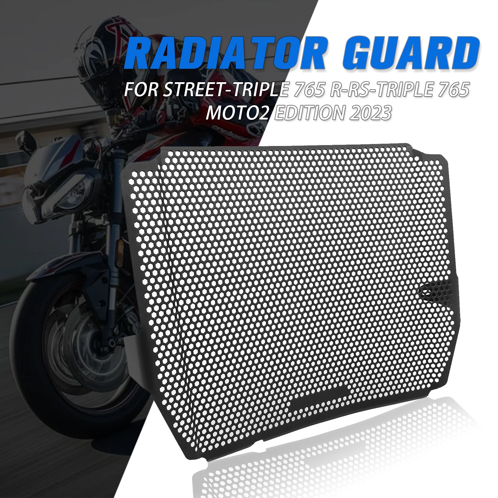 For Street Triple 765 R/S/RS/765 Moto2 Edition 2023-2024 Radiator Grille Guard Cover Shield Protective Street Triple 765R 765RS