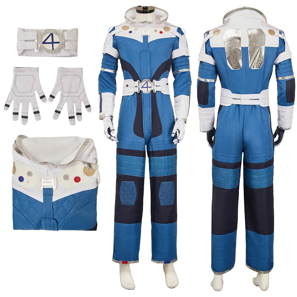 

Reed Richards Mr Fantastic Cosplay Spacesuits Costume 2025 Movie 4 Pieces Fantastic Disguise Fantasia Uniform Men Halloween Suit