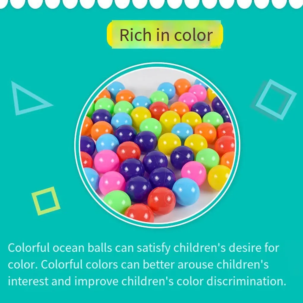 

50 Pieces Ocean Balls Home Pool Toys Interesting Ball Pit Playing Prop