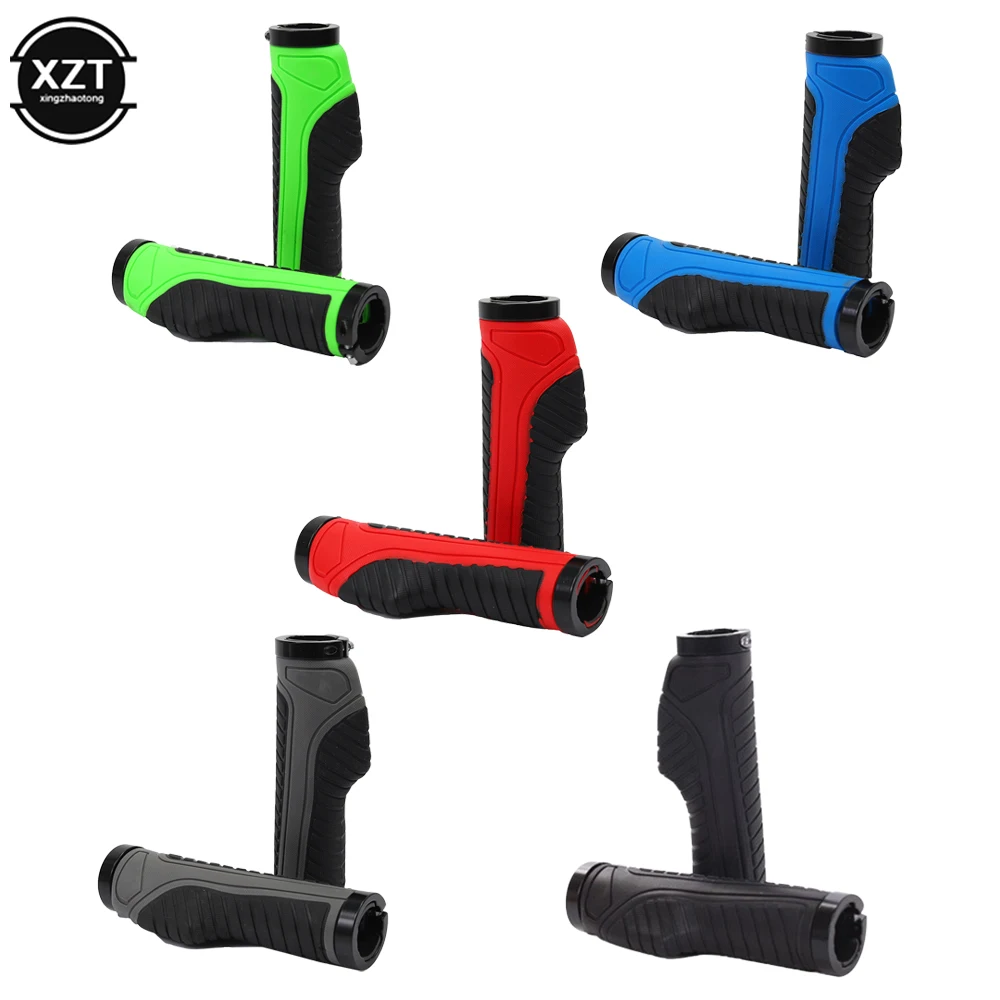 

2pcs New Ergonomic Bicycle Grips TPR Rubber Integrated Comfy Tone MTB Cycling Hand Rest Handlebar Casing Sheath Shock Absorption