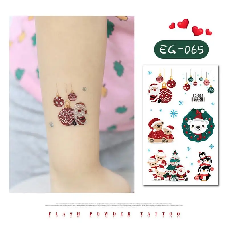 Christmas Rub On Transfers Cartoon Colorful Transfer Decal Christmas Decor Water Decals Funny Design For Candles Ceramic Mugs